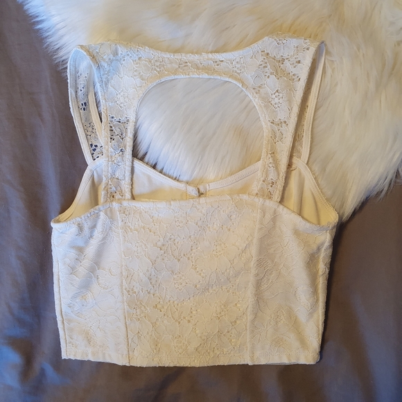 Lace Kimchi Blue Crop Top Size M - Picture 3 of 6